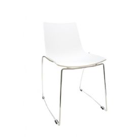 Židle F1M DELUXE -bílá - plast / kov