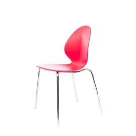 Židle LEAF - kovové nohy  - červená