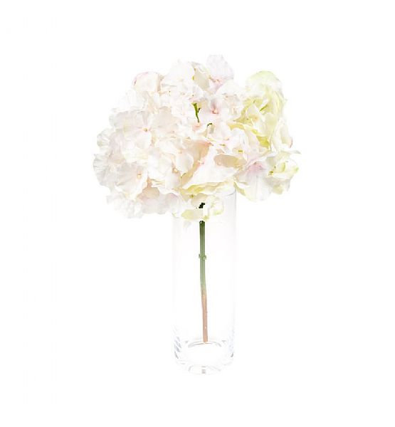 Umělá květina Sia Home Fashion Hortenzie bílorůžová 50 cm