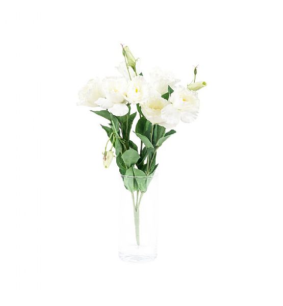 Umělá květina Sia Home Fashion Lisianthus bílý kytice 50cm