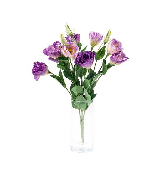 Umělá květina Sia Home Fashion Lisianthus fialový kytice 50cm