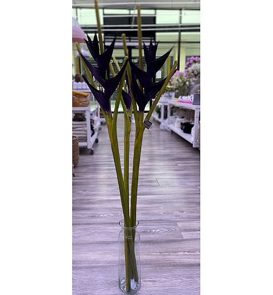 Umělá květina Sia Home Fashion Heliconia fialová 108cm