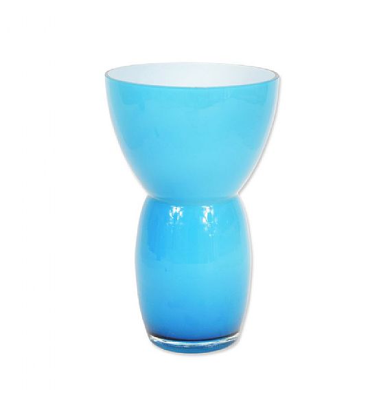 Váza Stardeco FORMIO modrá 16x25cm