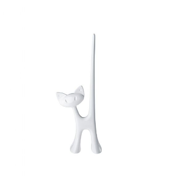 Držák na prsteny Koziol plast kočka bílá 22x8 cm