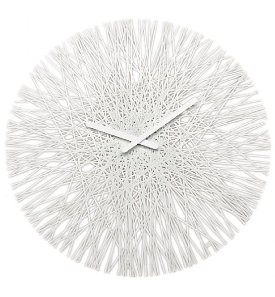 Nástěnné hodiny Koziol Silk plast bílé 45cm