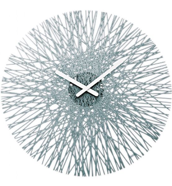 Nástěnné hodiny Koziol Silk plast antracitové 45 cm