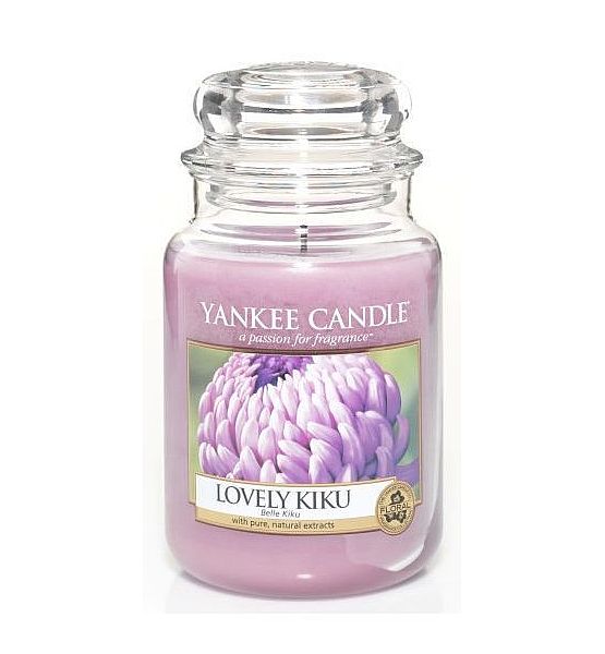 Vonná svíčka Yankee Candle Lovely Kiku classic velký 623g/150hod