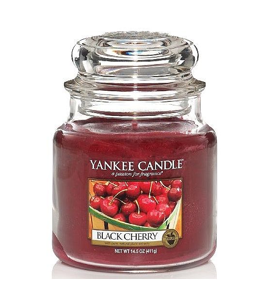 Vonná svíčka Yankee Candle Black Cherry classic střední 411g/90hod