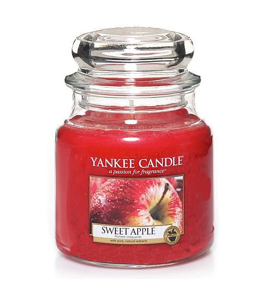 Vonná svíčka Yankee Candle Sweet Apple classic střední 411g/90hod