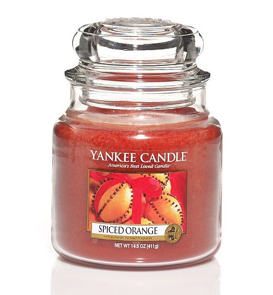 Vonná svíčka Yankee Candle Spiced Orange classic střední 411g/90hod