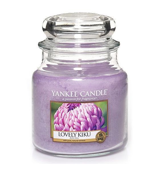 Vonná svíčka Yankee Candle Lovely Kiku classic střední 411g/90hod