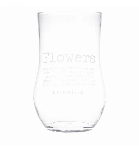 Skleněná váza Riverdale FLOWERS 30x17cm