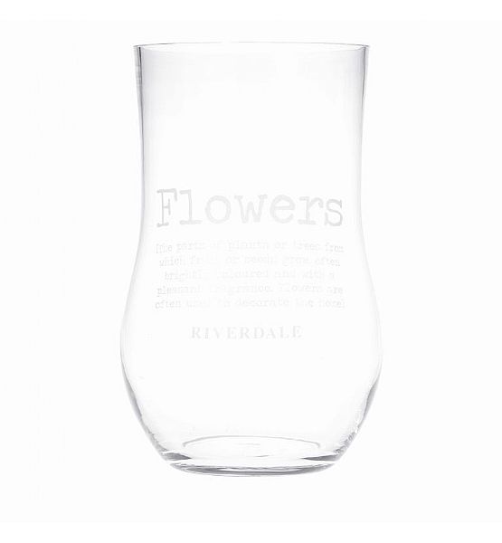 Skleněná váza Riverdale FLOWERS 30x17cm