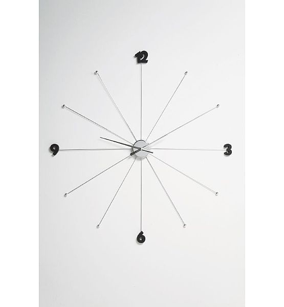 Nástěnné hodiny Kare Design Umbrella chrom stříbrné 100x100x6 cm