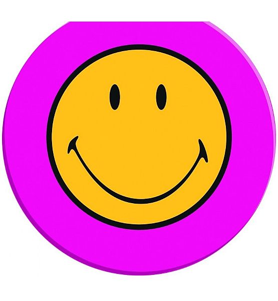 Talíř Zak Designs Smiley mělký malinový plast 25 cm