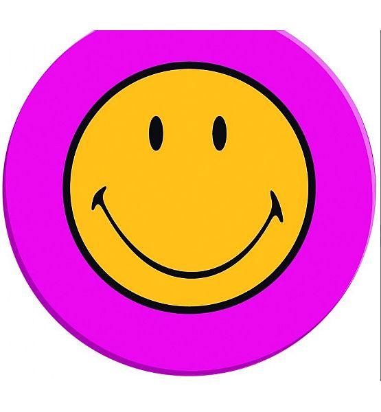 Talíř Zak Designs Smiley na salát malinový plast 20 cm