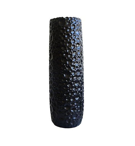 Váza Stardeco keramická černá Timber 53,5x17,5 cm
