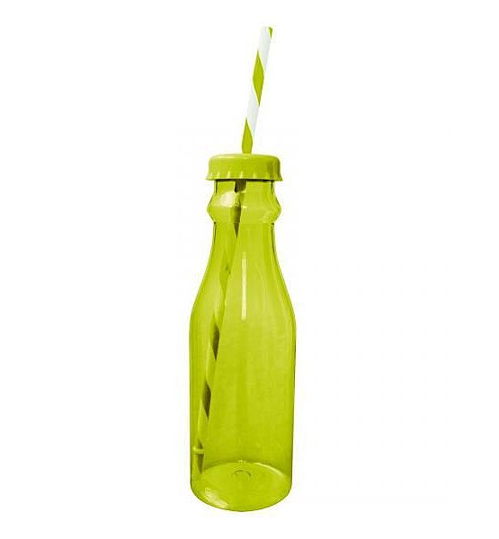 Láhev Zak Designs s brčkem zelená plastová 700 ml