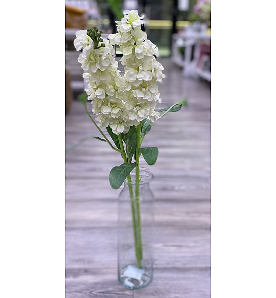 Umělá květina Silk-ka Matthiola krémová 67cm