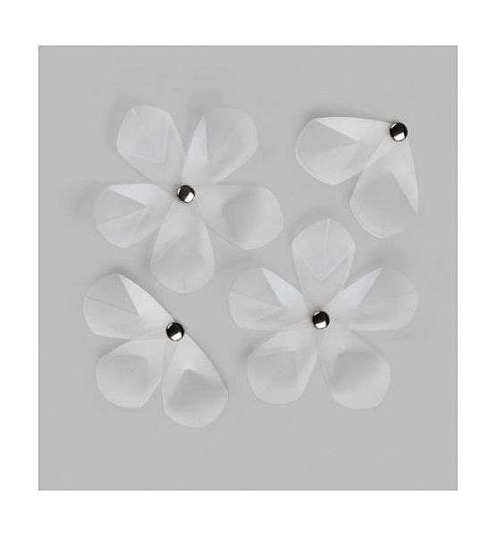 Dekorace na zeď Umbra Aerial Flower plast květy set/12 ks