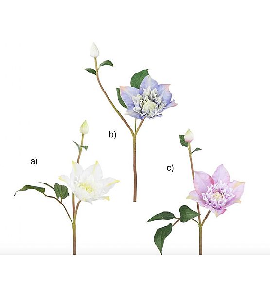 Umělá květina Sia Home Fashion Klematit 3 druhy 112 cm