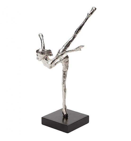 Dekorační soška tanečnice Sia Home Fashion stříbrná 34 cm