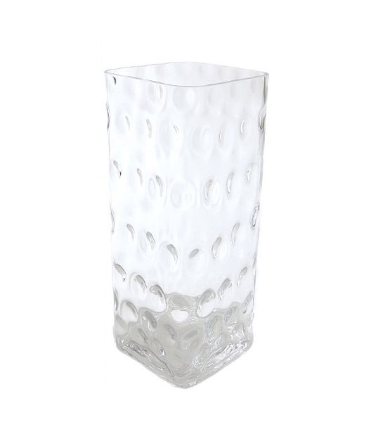 Plastová váza Sia Home Fashion čirá MARNOST 30x12x12 cm