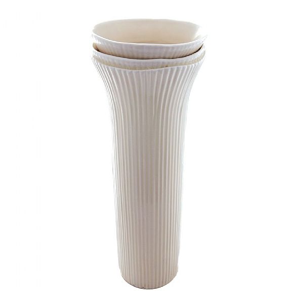 Keramická váza Sia Home Fashion béžová RUST 40x10cm