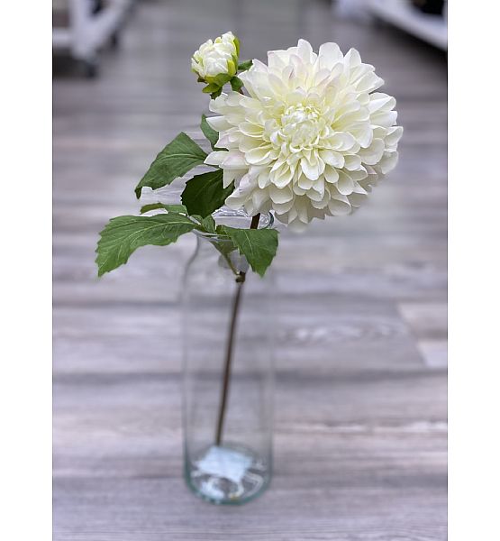 Umělá květina Sia Home Fashion Jiřina bílá 50 cm