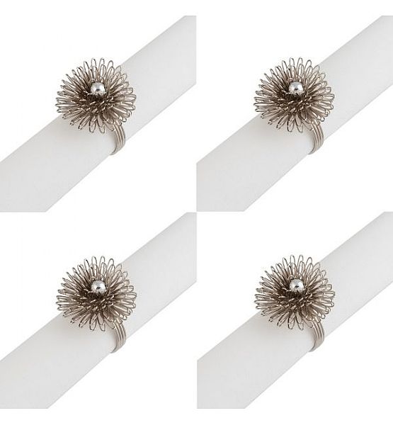 Kroužky na ubrousky Sia Home Fashion FLOWER set/4ks