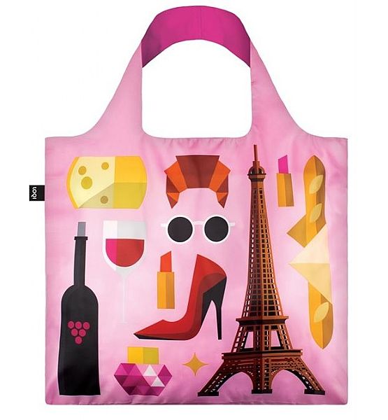 Nákupní taška LOQI Paříž 50x42cm unese až 20kg