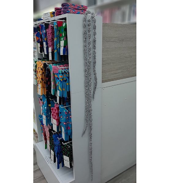 Dekorační zimní umělá stříbrná větev Sia Home Fashion 130cm