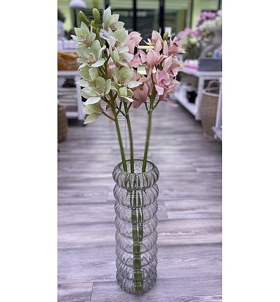 Umělá květina Sia Home Fashion Orchidea Cymbidium sv. zelená  99 cm