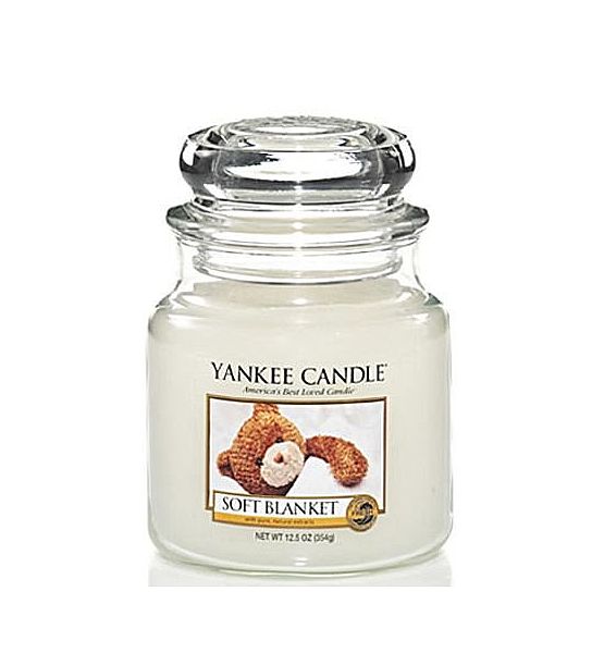 Vonná svíčka Yankee Candle Soft Blanket classic střední 411g/90hod