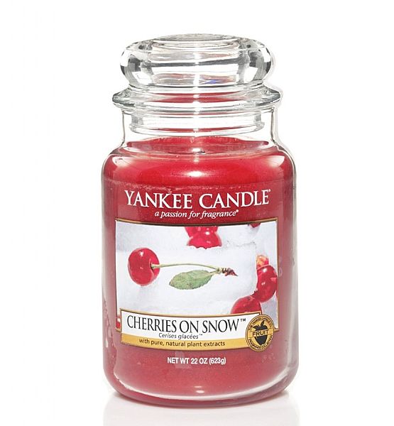 Vonná svíčka Yankee Candle Cherries On Snow classic velký 623g/150hod