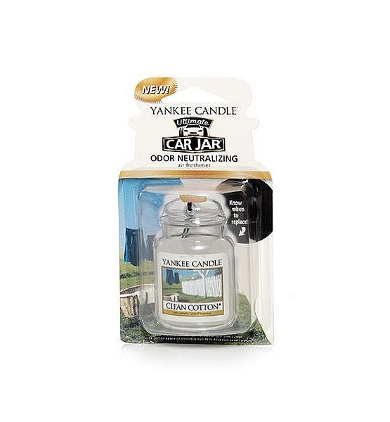 Vůně do auta Yankee Candle visačka Clean Cotton