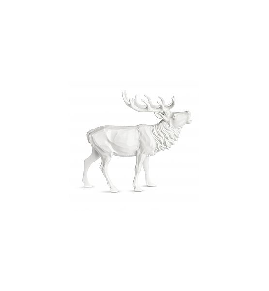 Vánoční dekorace jelen Koziol Hubert bílý plast 11x10 cm