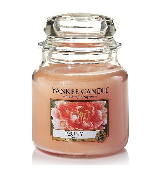 Vonná svíčka Yankee Candle Peony classic střední  411g/90hod