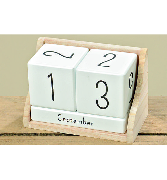Dekorační kalendář Boltze dřevo 14x7x9 cm