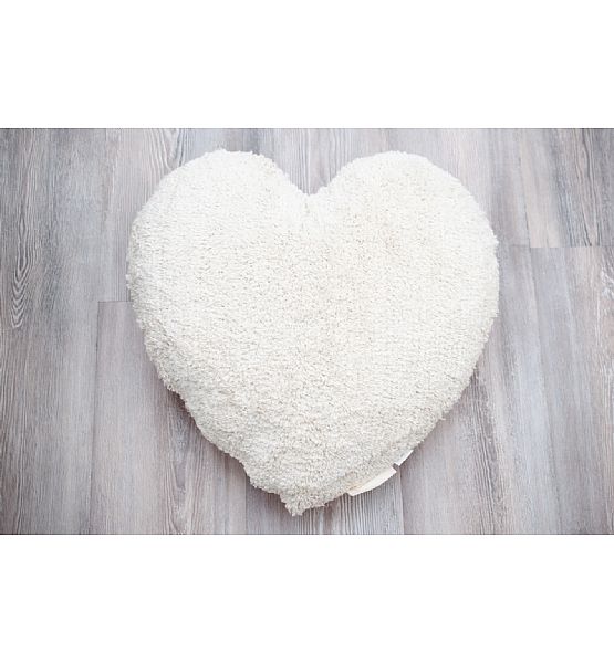 Polštář Riverdale srdce béžovorůžový 50x50 cm