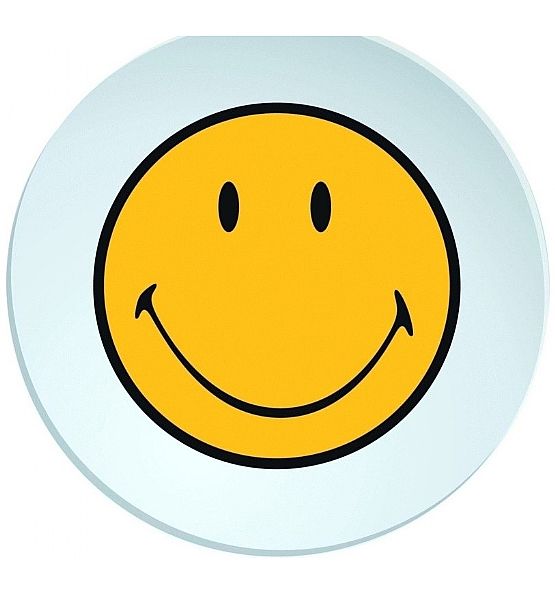 Talíř Zak Designs Smiley na salát bílý 20 cm