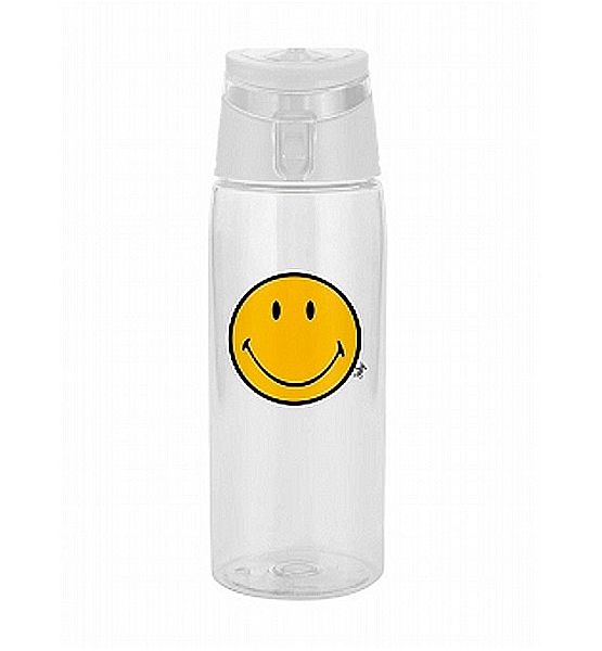 Láhev Zak Designs Smiley bílá plastová 750ml