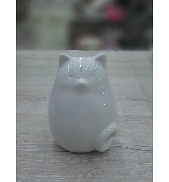 Dekorace kočka porcelán výška 14cm