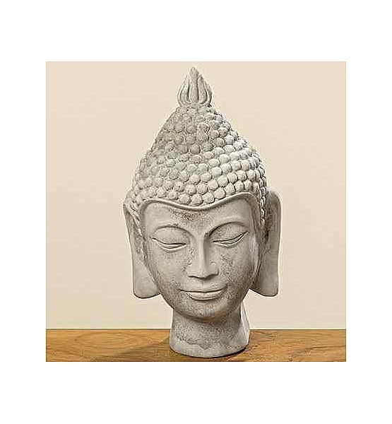 Dekorace Budha hlava Boltze cement 26x13x12 cm