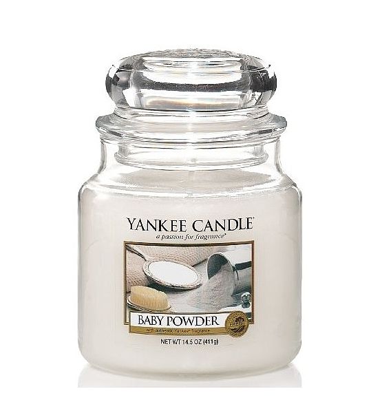 Vonná svíčka Yankee Candle Baby Powder classic střední 411g/90hod