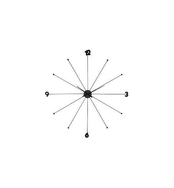 Nástěnné hodiny Kare Design Umbrella chrom černé 100x100x6 cm