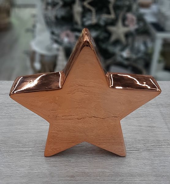 Vánoční dekorace hvězda měděná Stardeco 20x20x5cm