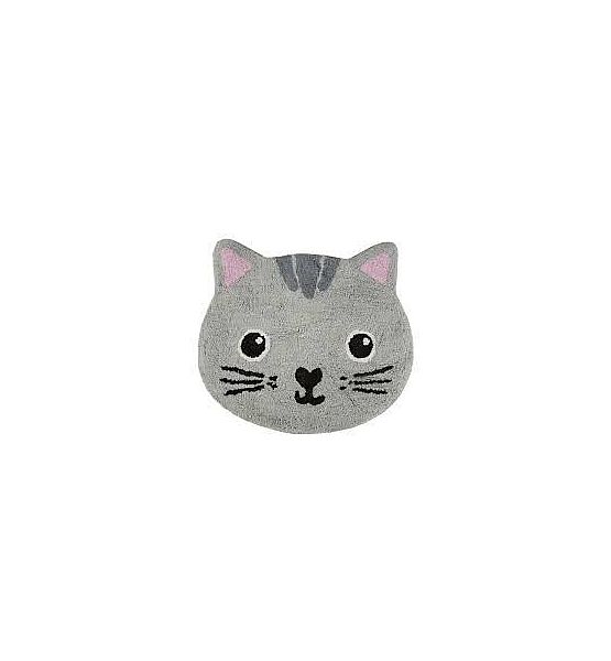 Koberec kočka Sass & Belle šedá,růžová,černá 50x60 cm