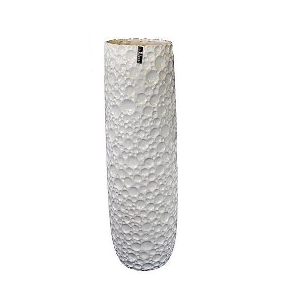 Váza Stardeco keramická bílá TIMBER 20x65cm