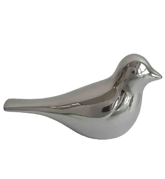 Ptáček Stardeco stříbrný 13cm